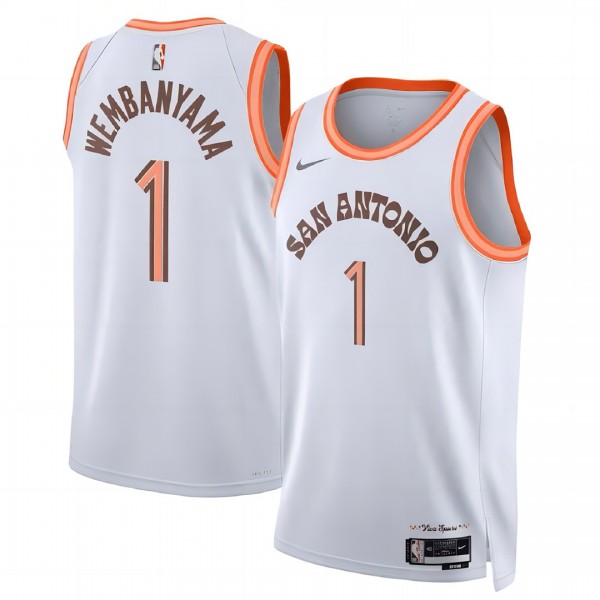 San Antonio Spurs Trikot Victor Wembanyama 1 Nike 2023-24 City Edition Weiß Swingman - Herren San Antonio Spurs Trikot Victor Wembanyama 1 Nike 2023-24 City Edition Weiß Swingman - Herren